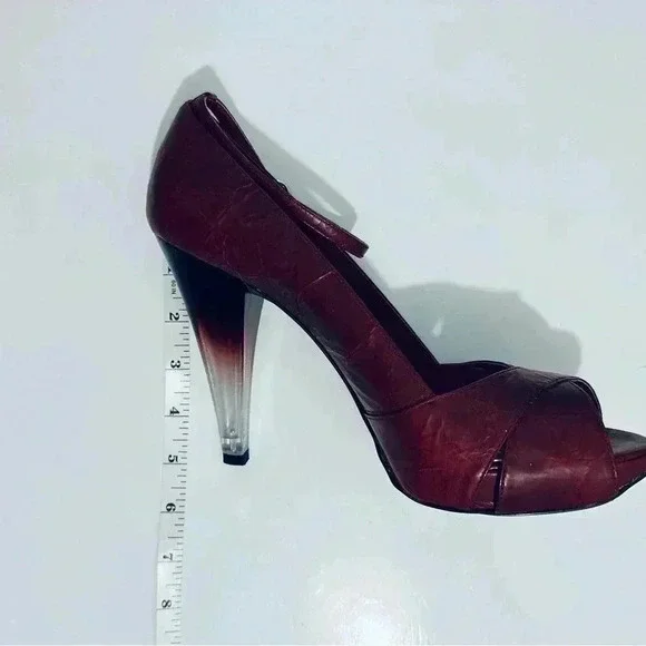 BCBGirls Ruby Red Rugged Patent Leather with Ombré Heels. Women’s Size 10 - Picture 15 of 16